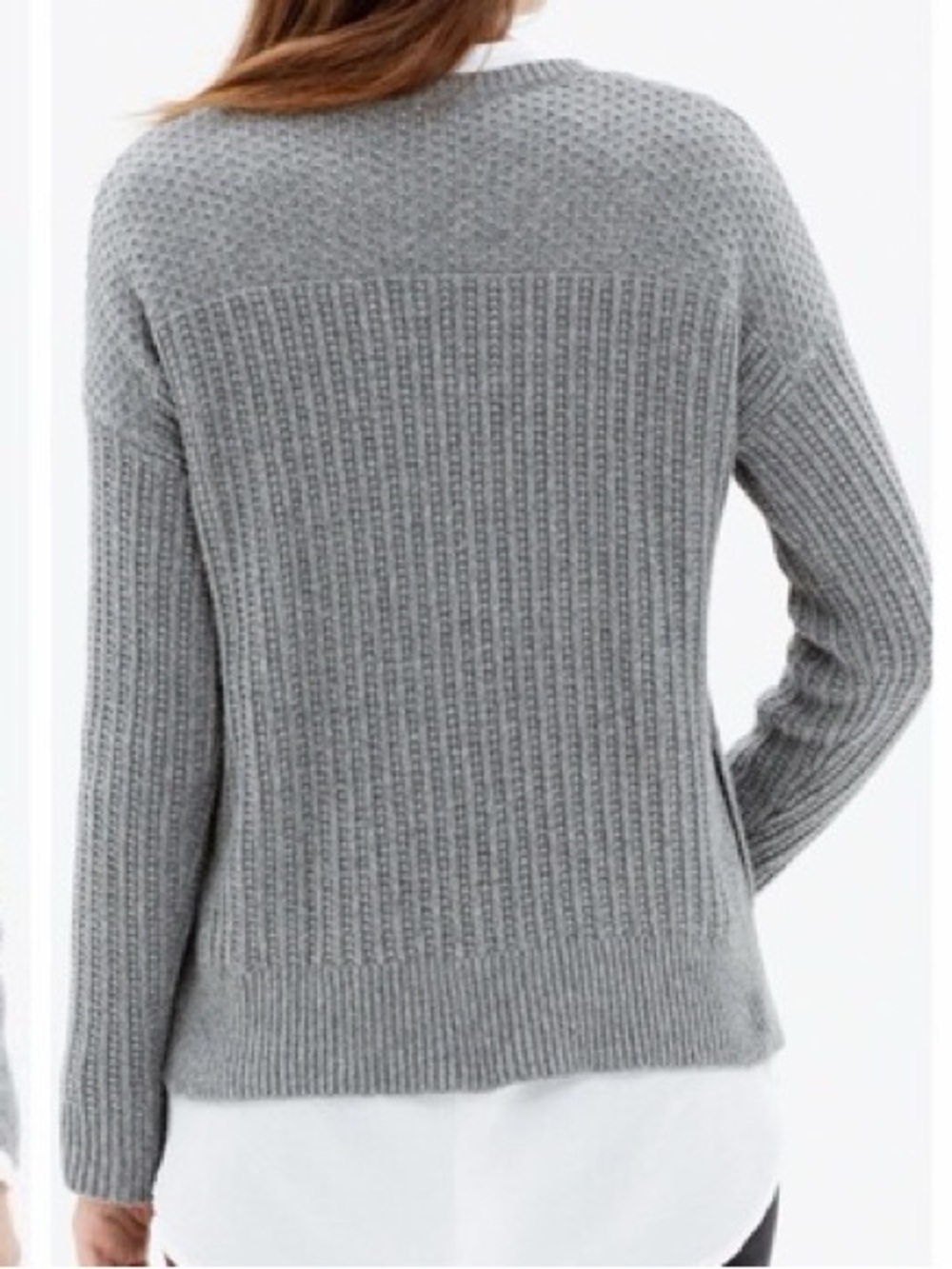 Madewell Gray Women's Knit Texturemix Pulover Sweater size small - Picture 7 of 7